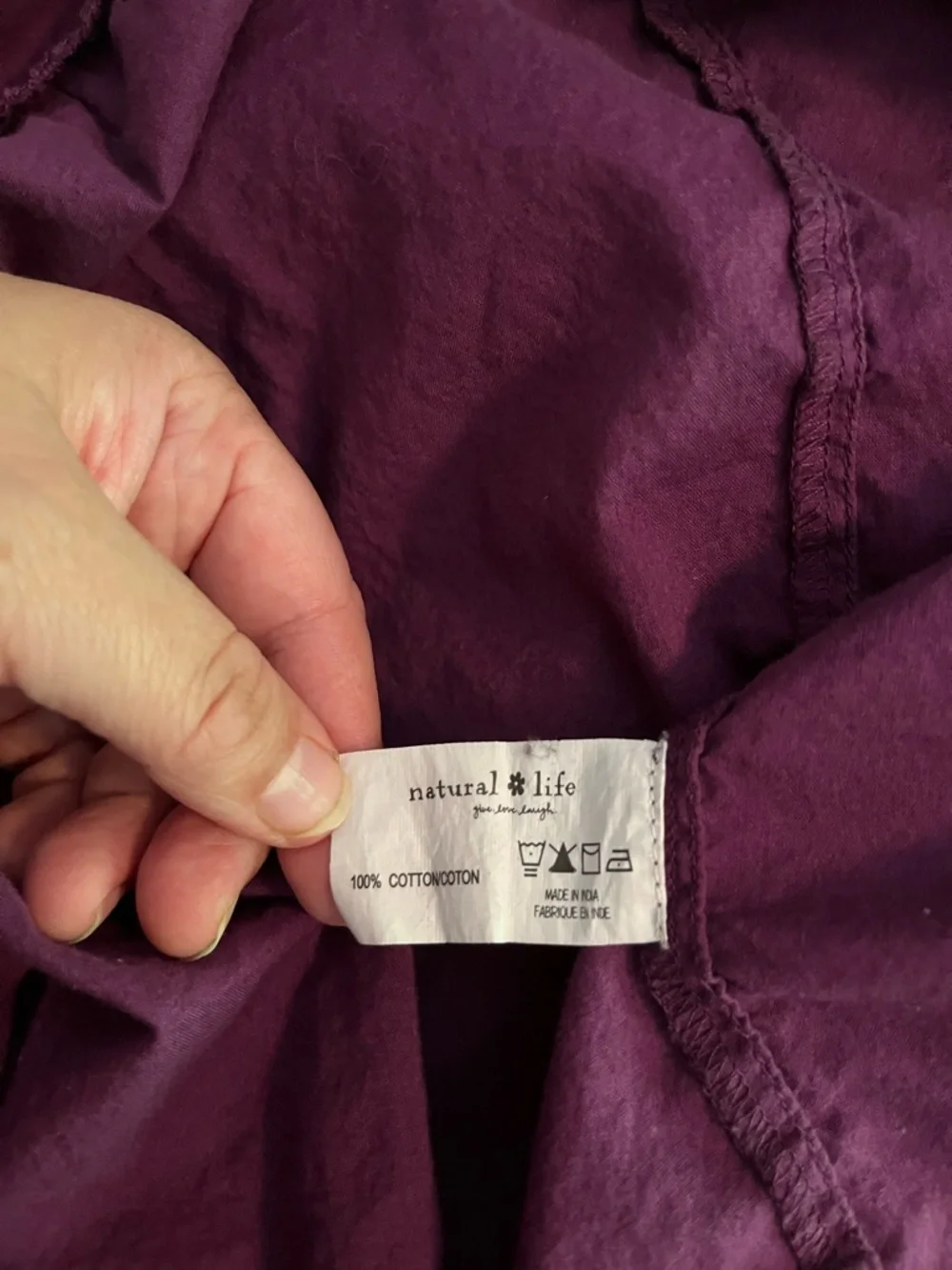 Natural Life Purple Tiered Maxi Dress -  L - Picture 6 of 7